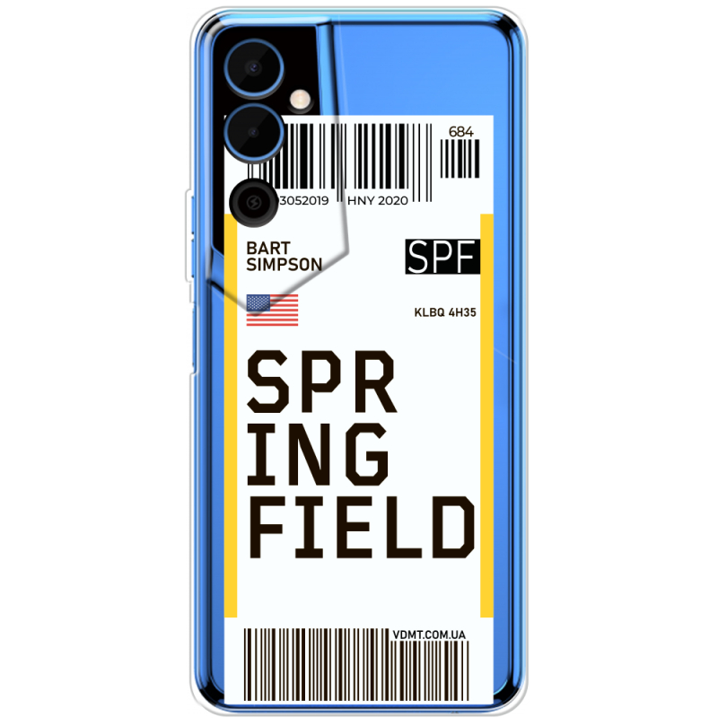 Прозрачный чехол BoxFace Tecno POVA Neo 2 Ticket Springfield