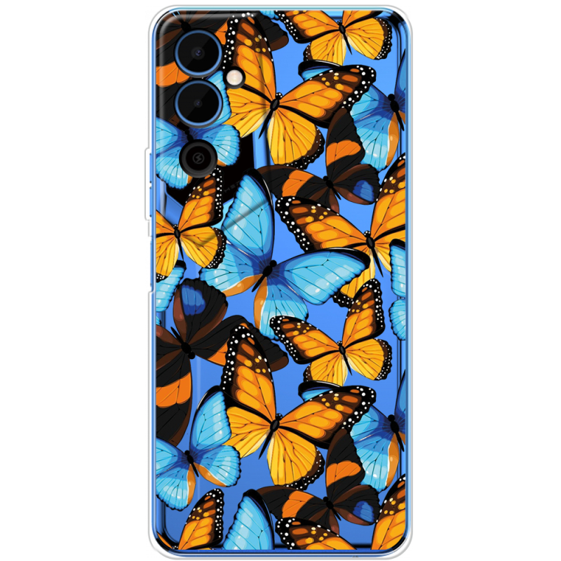 Прозрачный чехол BoxFace Tecno POVA Neo 2 Butterfly Morpho