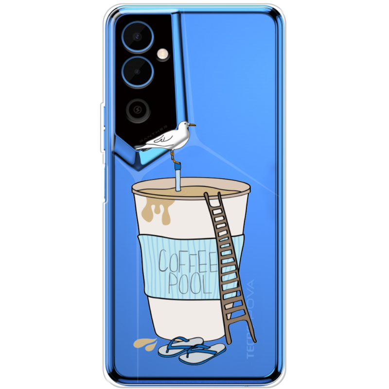 Прозрачный чехол BoxFace Tecno POVA Neo 2 Segull in Cofee Pool