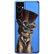 Прозрачный чехол BoxFace Tecno POVA Neo 2 Steampunk Cat