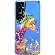 Прозрачный чехол BoxFace Tecno POVA Neo 2 Colorful Giraffe