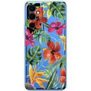 Прозрачный чехол BoxFace Tecno POVA Neo 2 Tropical Flowers