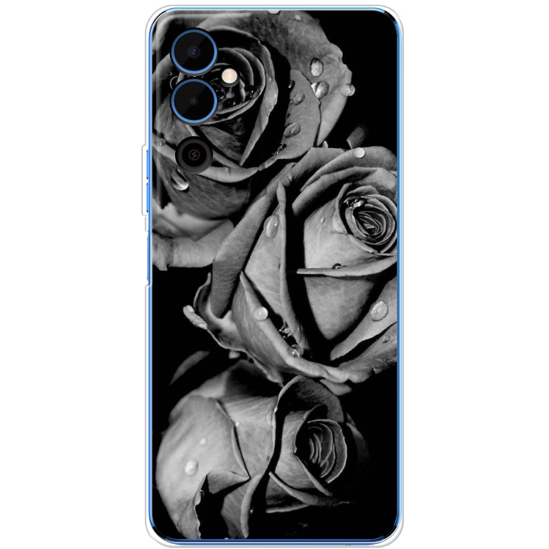 Чехол BoxFace Tecno POVA Neo 2 Black and White Roses