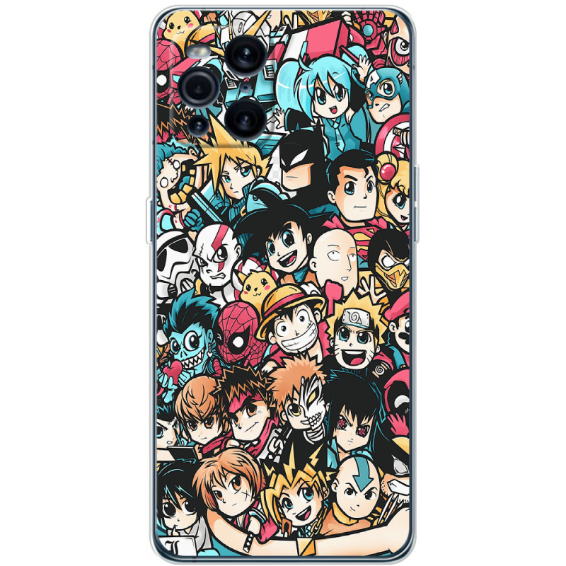 Чехол BoxFace OPPO Find X3 Pro Anime Stickers