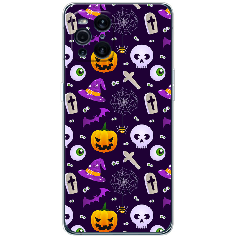 Чехол BoxFace OPPO Find X3 Pro Halloween Purple Mood