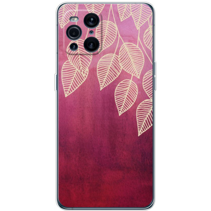 Чехол BoxFace OPPO Find X3 Pro Gold Leaves