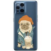 Прозрачный чехол BoxFace OPPO Find X3 Pro Dog Coffeeman