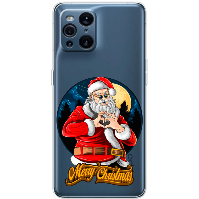 Прозрачный чехол BoxFace OPPO Find X3 Pro Cool Santa