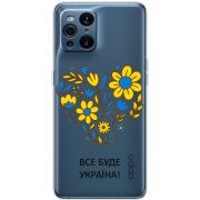 Прозрачный чехол BoxFace OPPO Find X3 Pro Все буде Україна