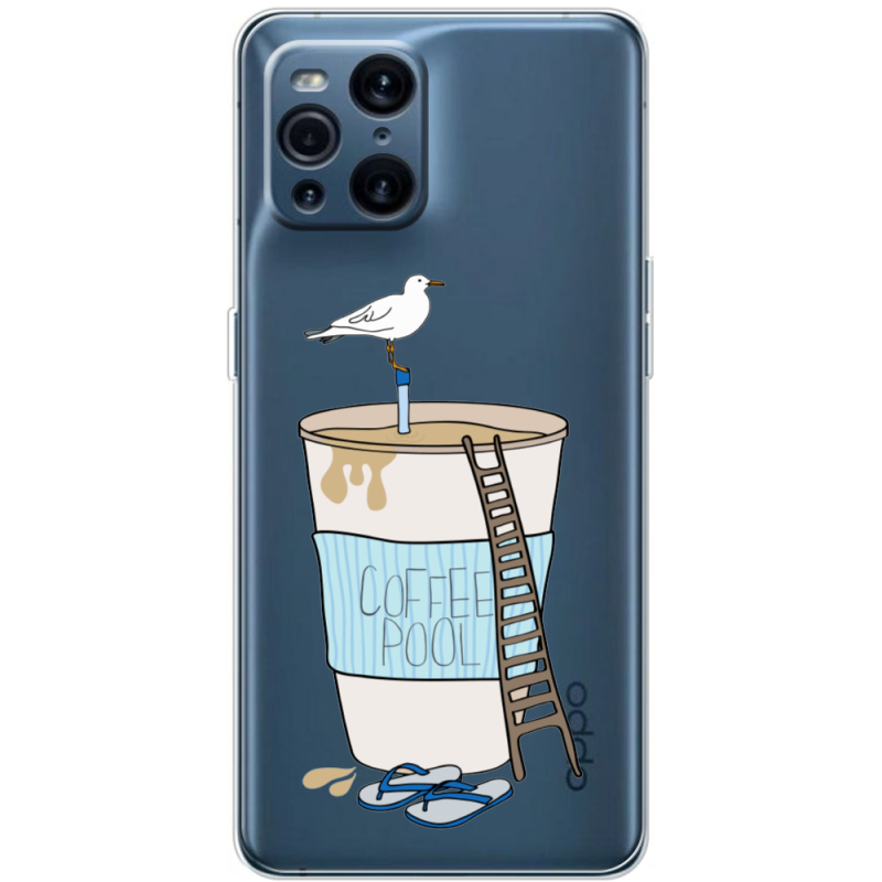 Прозрачный чехол BoxFace OPPO Find X3 Pro Segull in Cofee Pool