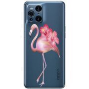 Прозрачный чехол BoxFace OPPO Find X3 Pro Floral Flamingo