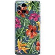 Прозрачный чехол BoxFace OPPO Find X3 Pro Tropical Flowers