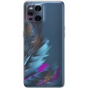 Прозрачный чехол BoxFace OPPO Find X3 Pro Feathers