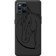 Черный чехол BoxFace OPPO Find X3 Pro Horse