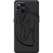 Черный чехол BoxFace OPPO Find X3 Pro Horse