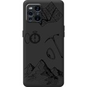 Черный чехол BoxFace OPPO Find X3 Pro Mountains