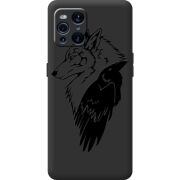 Черный чехол BoxFace OPPO Find X3 Pro Wolf and Raven