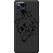 Черный чехол BoxFace OPPO Find X3 Pro Skull and Roses