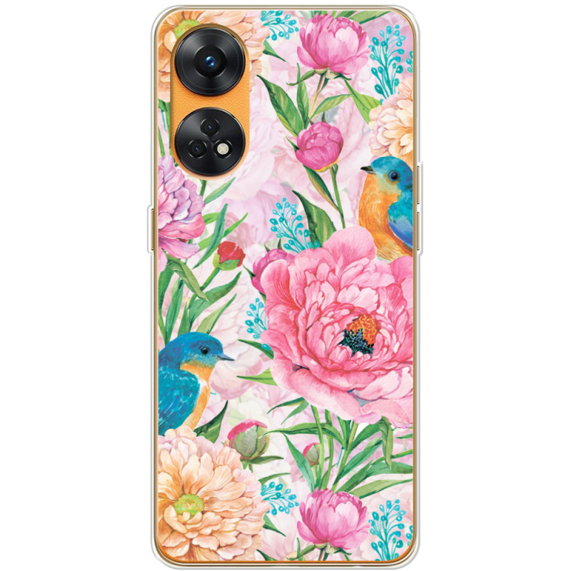 Чехол BoxFace OPPO Reno 8T 4G Birds in Flowers