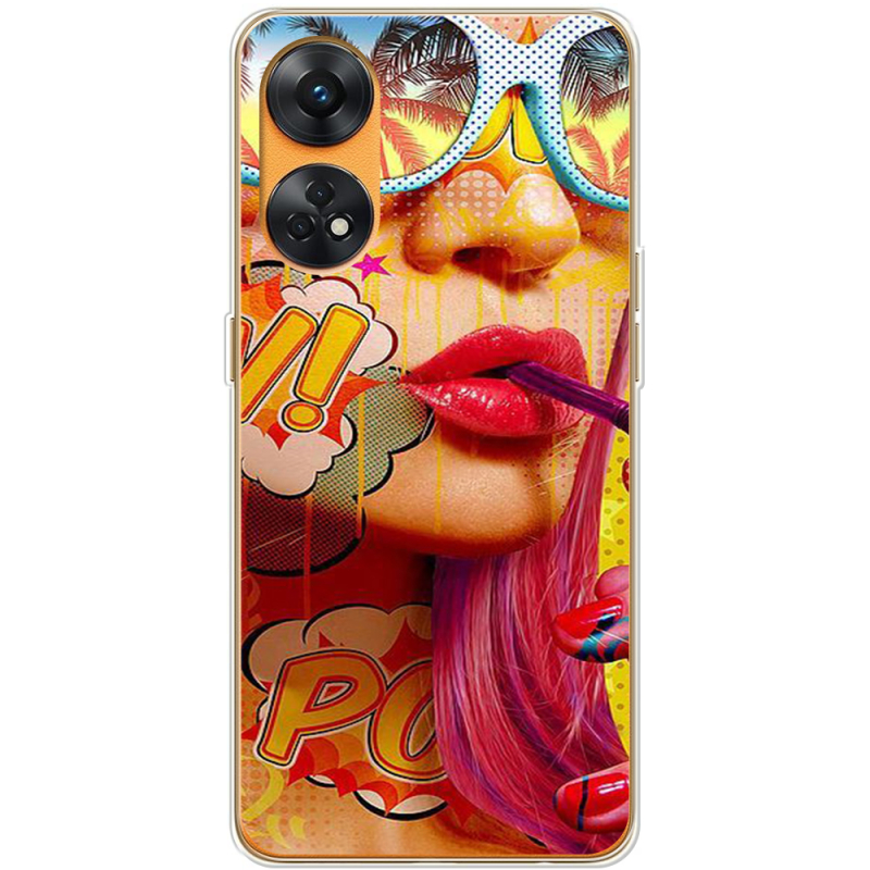 Чехол BoxFace OPPO Reno 8T 4G Yellow Girl Pop Art