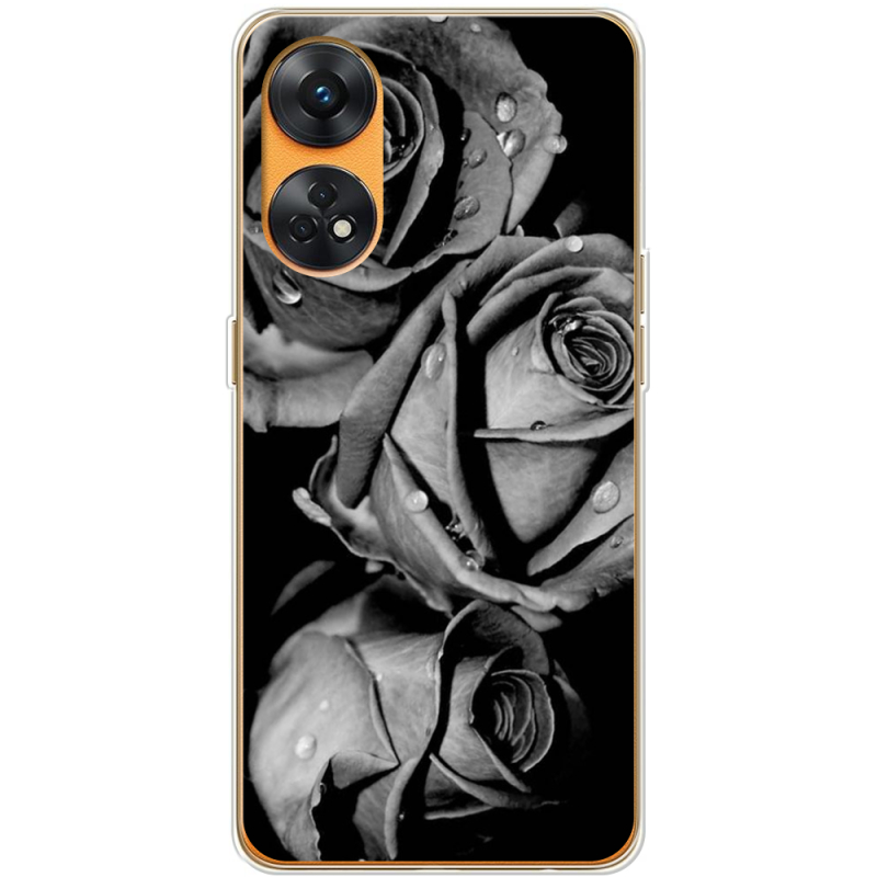 Чехол BoxFace OPPO Reno 8T 4G Black and White Roses