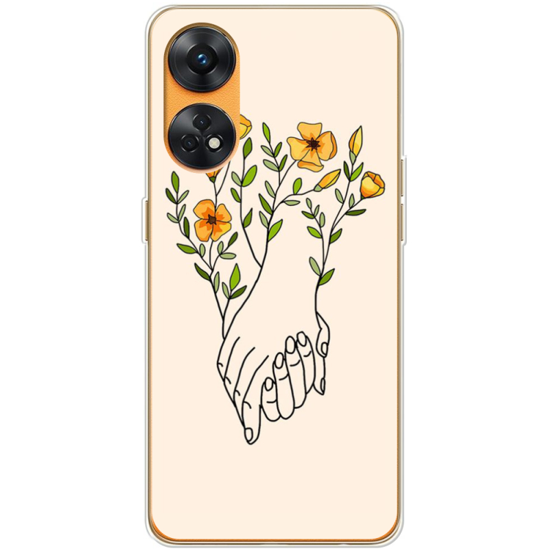 Чехол BoxFace OPPO Reno 8T 4G Flower Hands