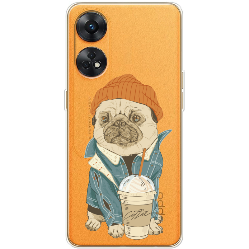 Прозрачный чехол BoxFace OPPO Reno 8T 4G Dog Coffeeman