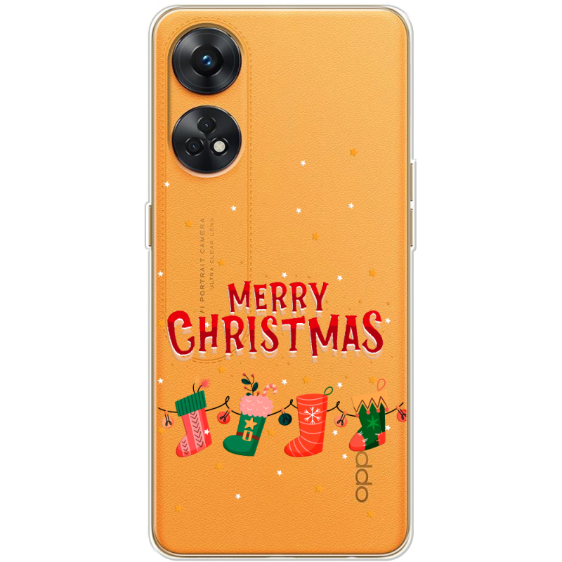 Прозрачный чехол BoxFace OPPO Reno 8T 4G Merry Christmas