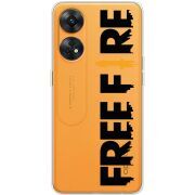 Прозрачный чехол BoxFace OPPO Reno 8T 4G Free Fire Black Logo