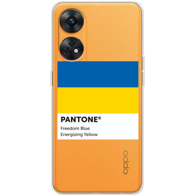 Прозрачный чехол BoxFace OPPO Reno 8T 4G Pantone вільний синій