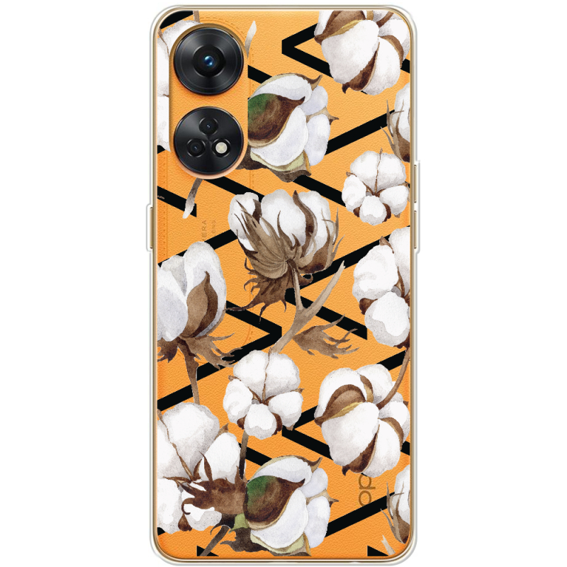 Прозрачный чехол BoxFace OPPO Reno 8T 4G Cotton flowers