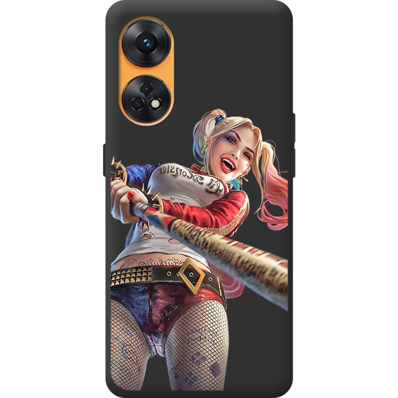 Черный чехол BoxFace OPPO Reno 8T 4G Happy Harley Quinn