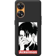 Черный чехол BoxFace OPPO Reno 8T 4G Attack On Titan - Ackerman