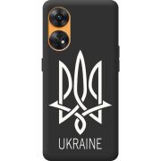 Черный чехол BoxFace OPPO Reno 8T 4G Тризуб монограмма ukraine