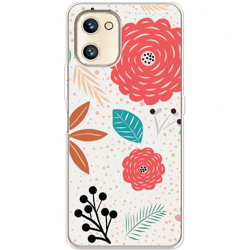 Чехол BoxFace Umidigi A13S Line Flowers