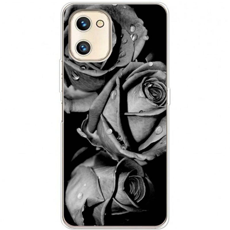 Чехол BoxFace Umidigi A13S Black and White Roses