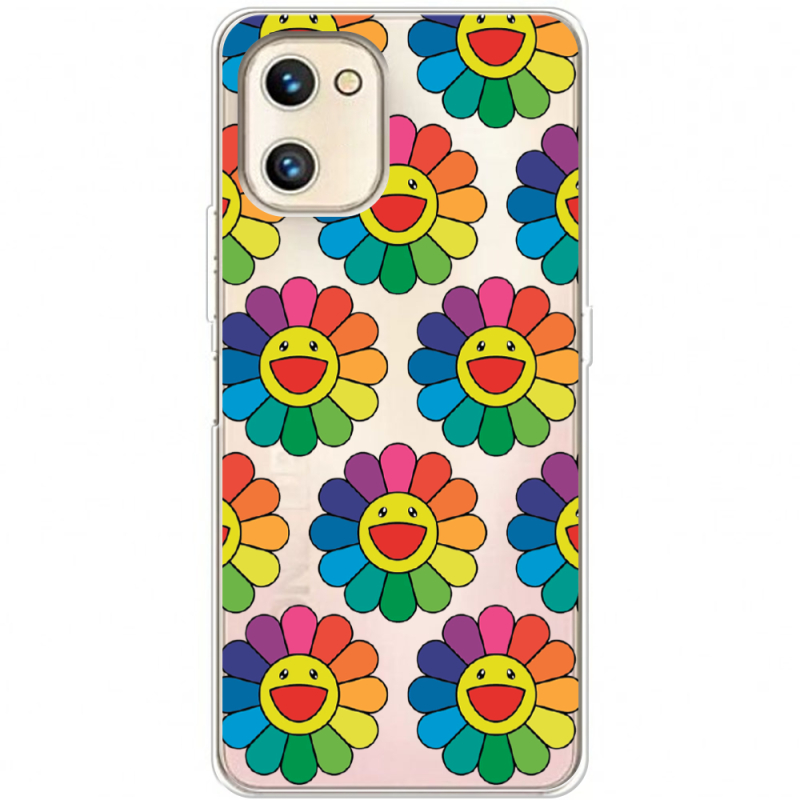 Прозрачный чехол BoxFace Umidigi A13S Hippie Flowers