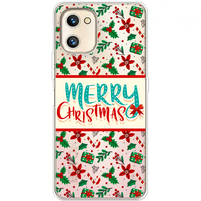 Прозрачный чехол BoxFace Umidigi A13S Vintage Christmas Pattern