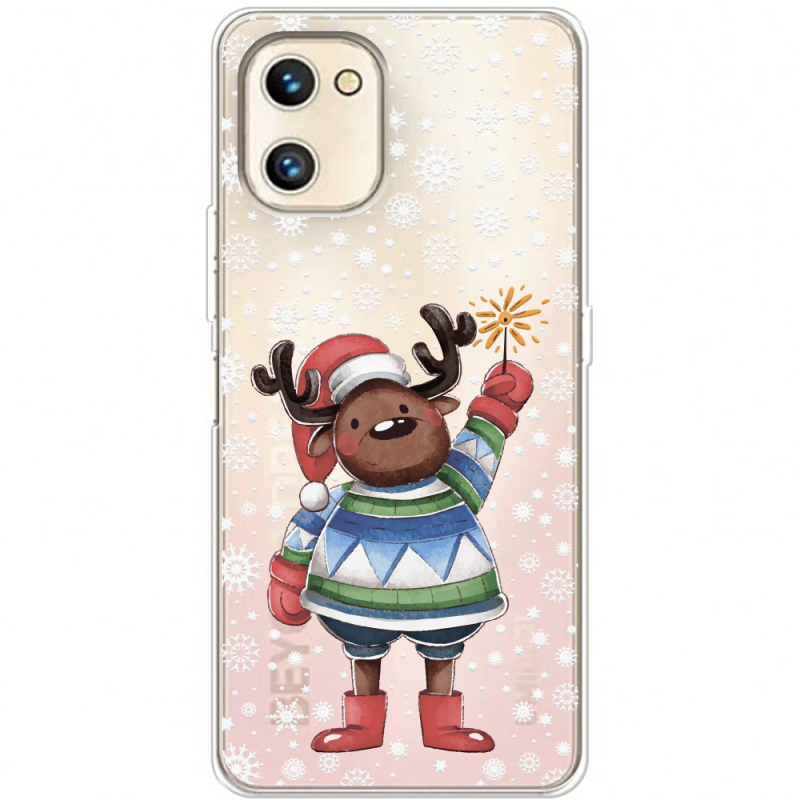 Прозрачный чехол BoxFace Umidigi A13S Christmas Deer with Snow