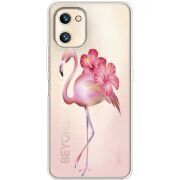 Прозрачный чехол BoxFace Umidigi A13S Floral Flamingo