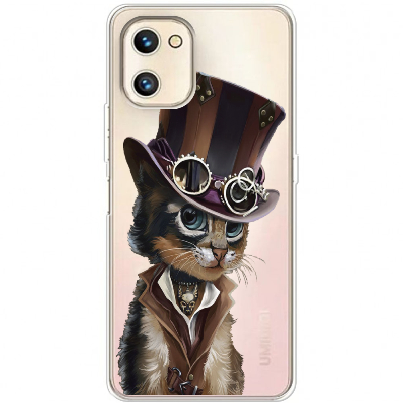 Прозрачный чехол BoxFace Umidigi A13S Steampunk Cat