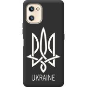 Черный чехол BoxFace Umidigi A13S Тризуб монограмма ukraine