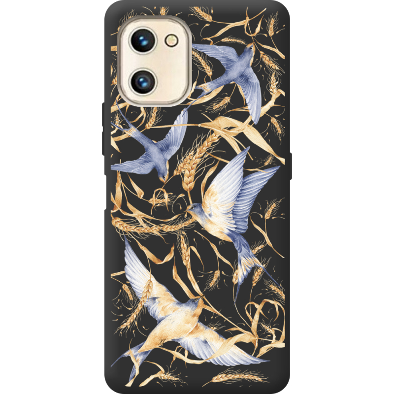 Черный чехол BoxFace Umidigi A13S Ластівки