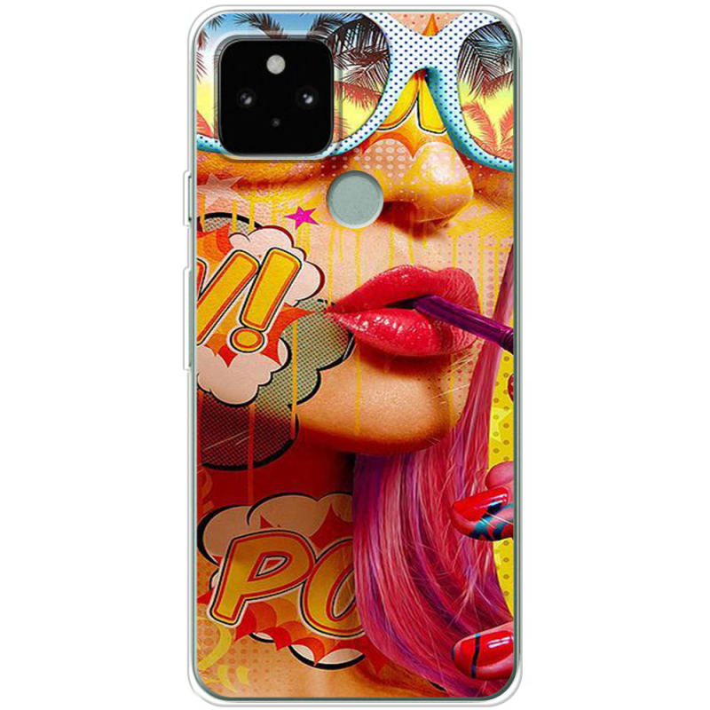 Чехол BoxFace Google Pixel 5A Yellow Girl Pop Art