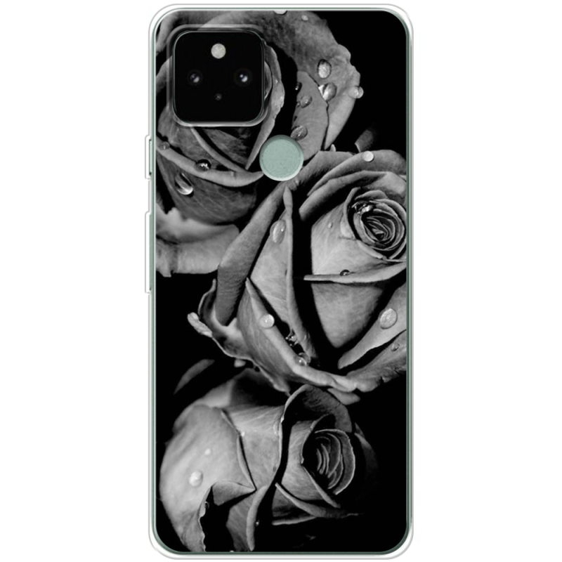 Чехол BoxFace Google Pixel 5A Black and White Roses