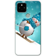 Чехол BoxFace Google Pixel 5A Skier Snowman