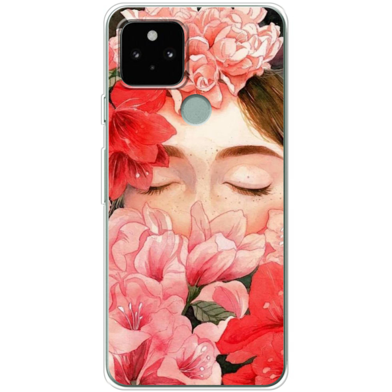 Чехол BoxFace Google Pixel 5A Girl in Flowers