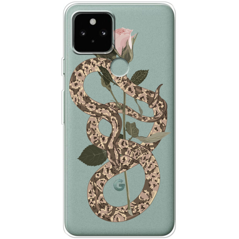 Прозрачный чехол BoxFace Google Pixel 5A Glamor Snake