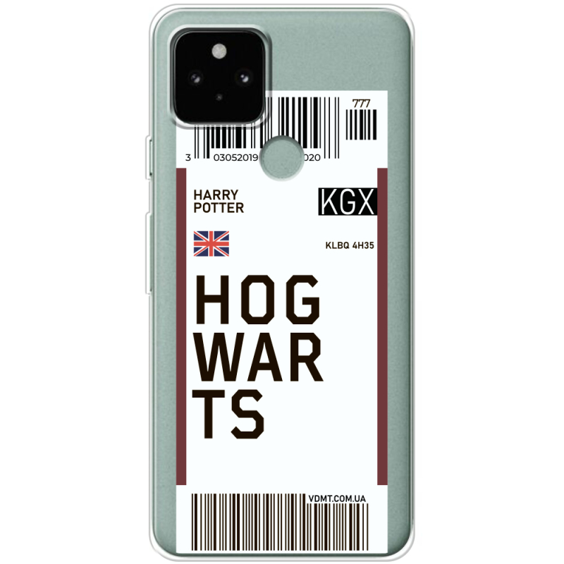 Прозрачный чехол BoxFace Google Pixel 5A Ticket Hogwarts