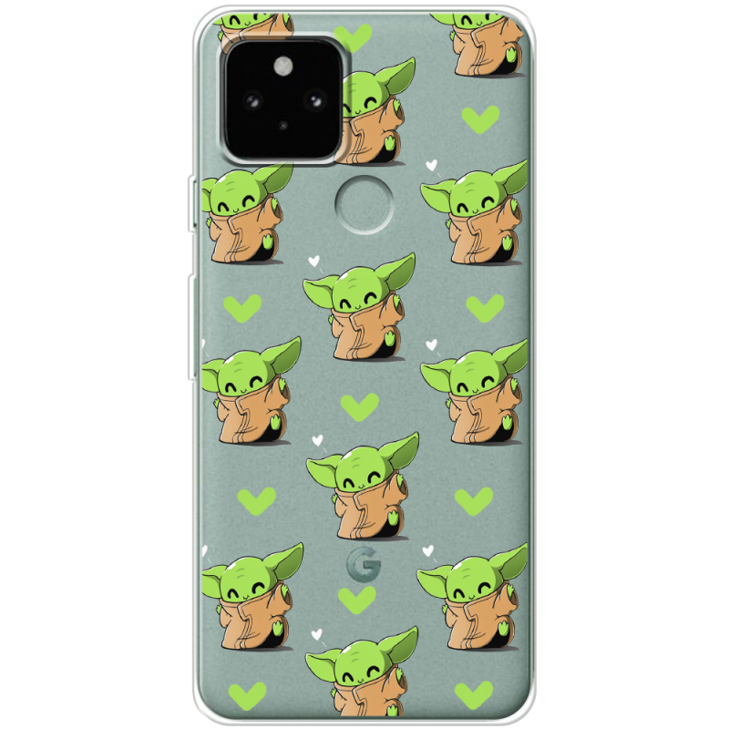 Прозрачный чехол BoxFace Google Pixel 5A Pattern Baby Yoda